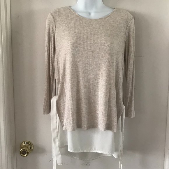 Pebble & Stone layered sweater with bow tie hip S - Picture 2 of 11